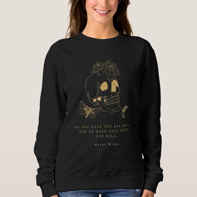 Sudadera Literatura poeta literaria libro oscuro academia b (Anverso)