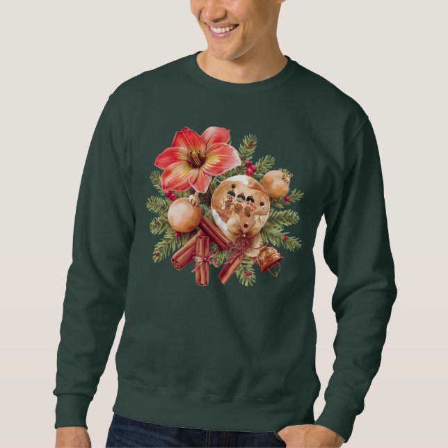 Sudadera Little Brownies Gingerbread with Red Amaryllis (Anverso)