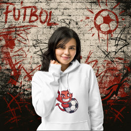 Sudadera Little Devil with a soccer ball