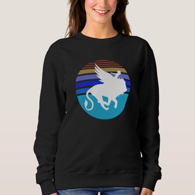 Sudadera Little Girl with her Wingled Lion imagination retr (Anverso)