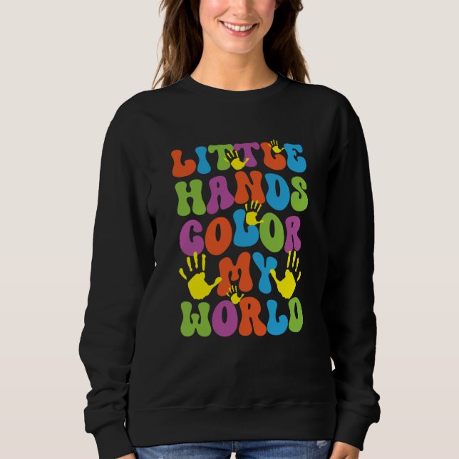 Sudadera Little Hands Color My World Pediatric Pediatrician (Anverso)