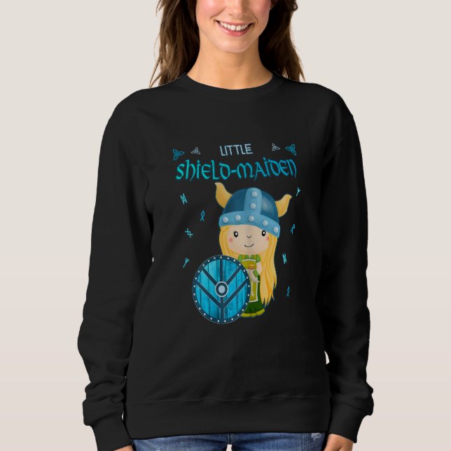 Sudadera Little Shield-Maiden Lagertha's Shield Chica Norse (Anverso)