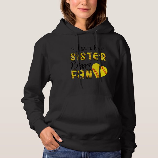 Sudadera Little Sister Biggest Fan Teen Girls Leopard Softb (Anverso)