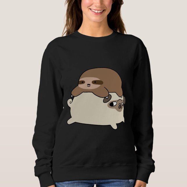 Sudadera Little Sloth y Pug Essential T-Shirt 228 (Anverso)
