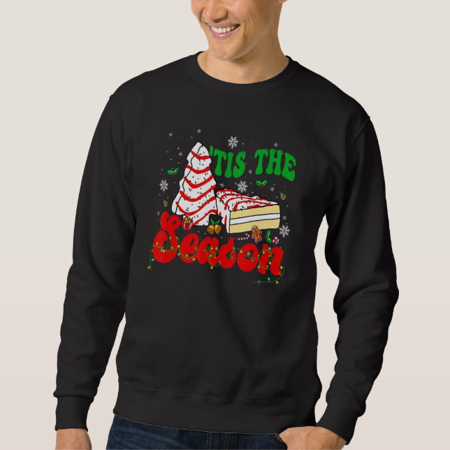 Sudadera Little Tis' The Season Christmas Tree Cakes Debbie (Anverso)