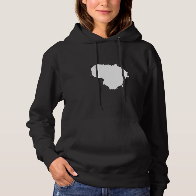 Sudadera Lituania Mapa de la bandera Lituania (Anverso)