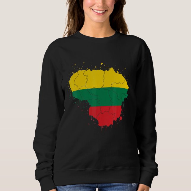 Sudadera Lituania País Y Bandera Lituana Patri Báltico (Anverso)