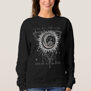 Sudadera Live By The Sun Dream By The Moon Moon Moon Boho
