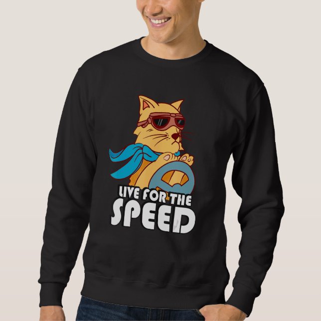 Sudadera Live For the Speed Carreras Cat Motor Race (Anverso)