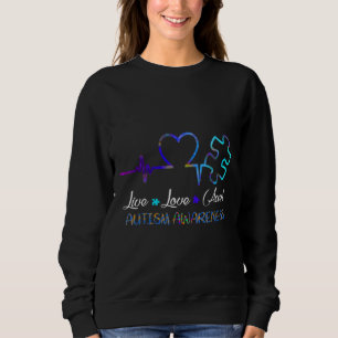 Sudadera Live Love Accept Autism Awareness 75