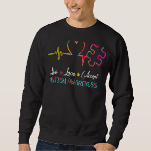 Sudadera Live Love Accept Autism Awareness Support