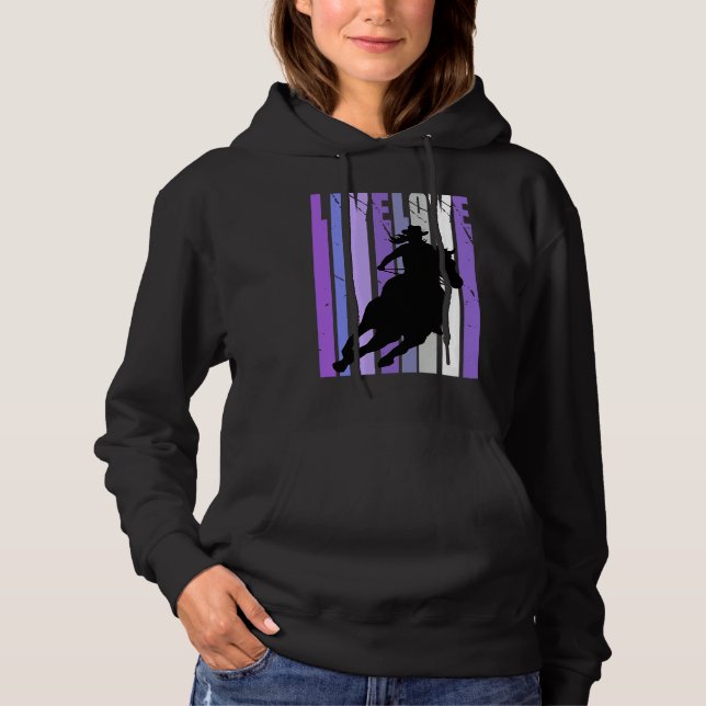 Sudadera Live Love Cowgirl Rodeo Barrel Racing Horse Riding (Anverso)