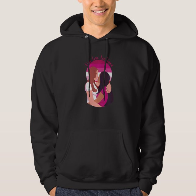 Sudadera Live Love Lesbians LGBT+ humour LLL humor LGBTQI+ (Anverso)