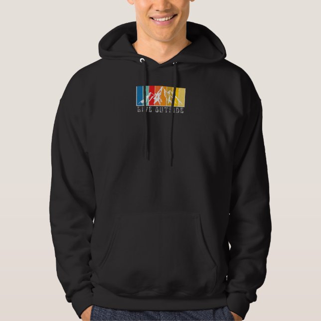 Sudadera Live Outside Retro Mountain Front y Back (Anverso)
