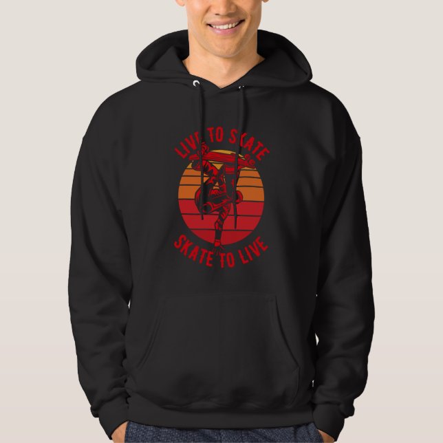 Sudadera Live to Skate to Live Skateboard 3 (Anverso)
