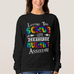 Sudadera Living The Scrubs Life Certified Enfermería Assist