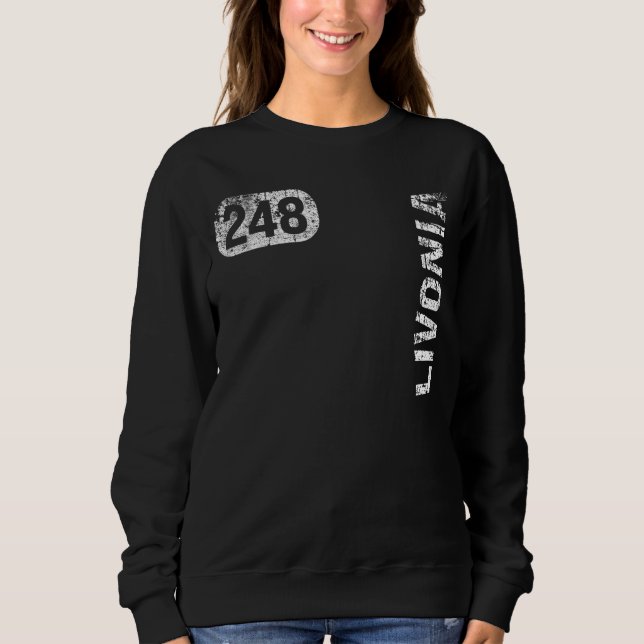 Sudadera Livonia Michigan 248 Código de área Retro de cosec (Anverso)