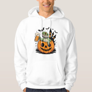 Sudadera Lizard con barba en calabaza con cerveza