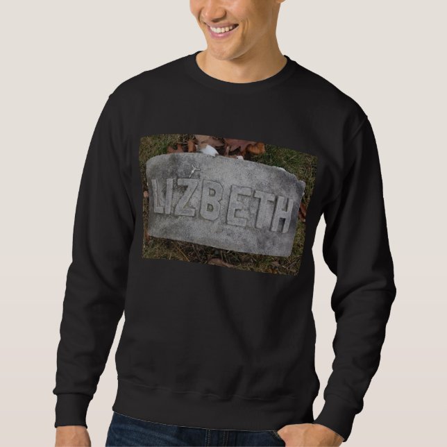 Sudadera Lizzie Borden Gravestone - Río de Otoño, MAMÁES (Anverso)