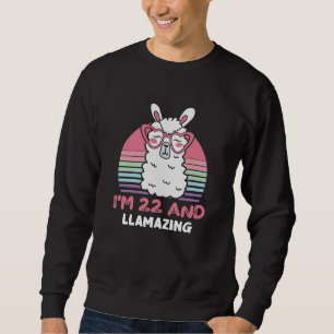 Sudadera Llama a 22 cumpleaños de cumpleaños, cumpleaños, c