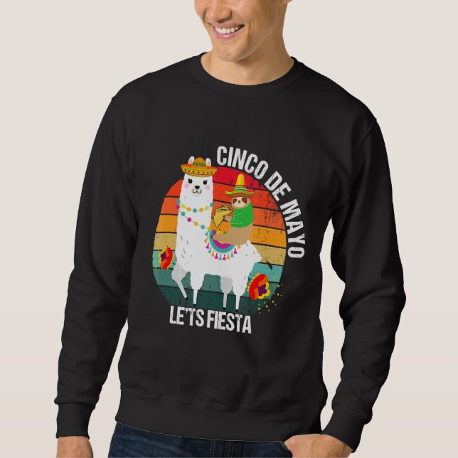 Sudadera Llama a "feliz Cinco de M" (Anverso)