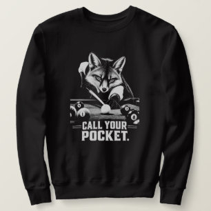 Sudadera Llama a tu bolsillo jugando al billar zorro