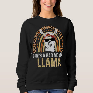 Sudadera Llama a vintage gráfica del arco iris del leopardo