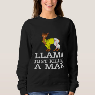 SUDADERA LLAMA ACABA DE MATAR A UN HOMBRE DE LLAMA ANIMAL P
