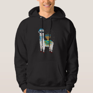 Sudadera Llama al Hanukkah Chanukah Menorah Alpaca
