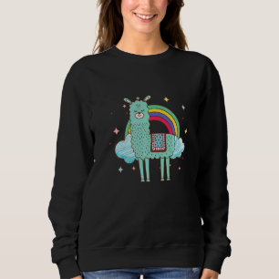 Sudadera Llama Alpaca Arcoíris Niño Niña Niños 1