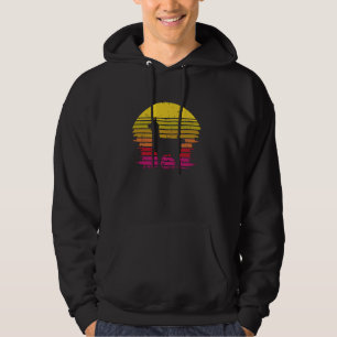 Sudadera Llama Alpaca Atardecer Retro Vintage