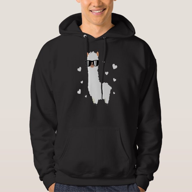 Sudadera Llama Alpaca Corazón Animal Llama Farmer Alpaca (Anverso)