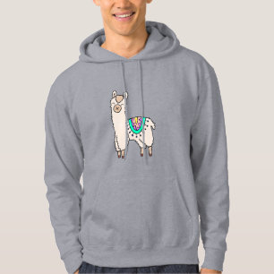 Sudadera llama alpaca de dibujos animados sonriendo feliz d