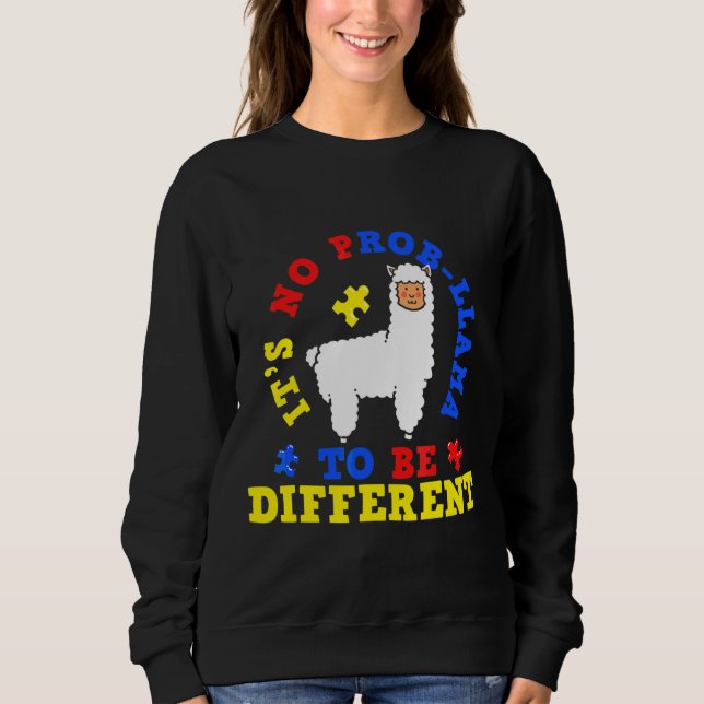 Sudadera Llama Autism Awareness Awareness Autism Mom Suppor (Anverso)