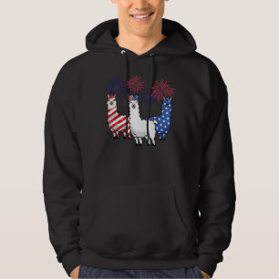 Sudadera Llama Bandera Estadounidense 4 De Julio Firework P