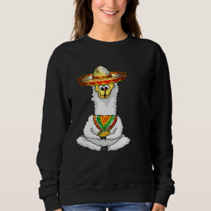 Sudadera Llama comiendo taco Guay Alpaca mexicana