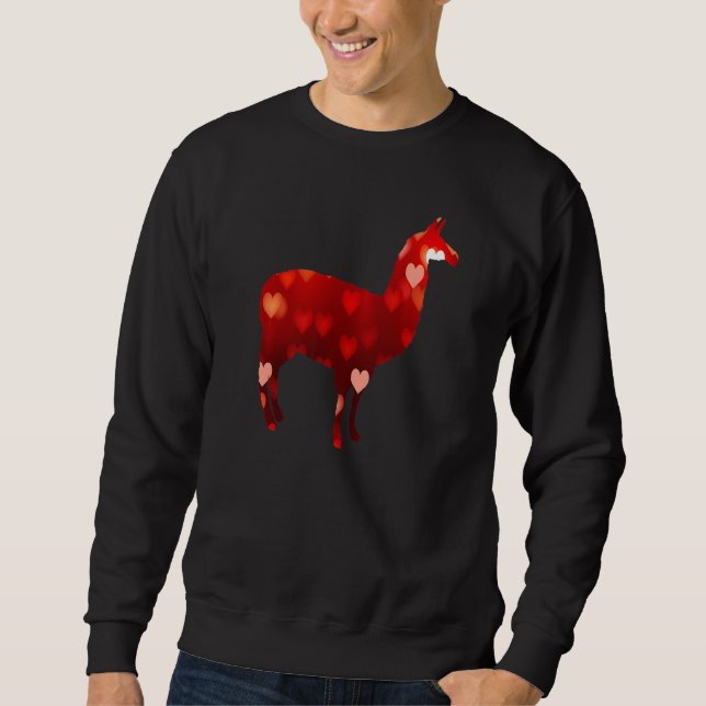 Sudadera Llama Corazones Día de San Valentín (Anverso)