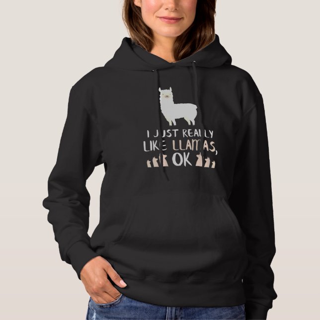 Sudadera Llama cute llama y llamas alpaca (Anverso)