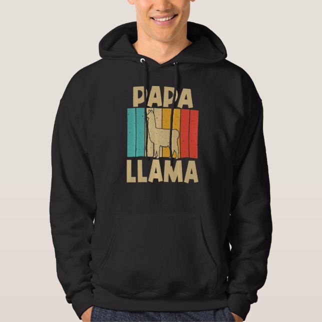 Sudadera Llama de cosecha para papá Abuelo Masculino Alpaca (Anverso)