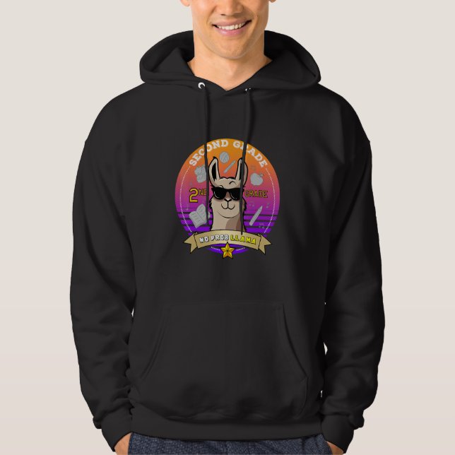 Sudadera Llama de segundo grado sin problemas vuelve a la e (Anverso)