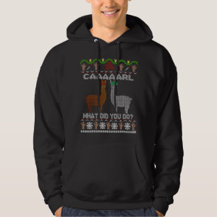 Sudadera llama divertida con Navidades gorras que se ven ca