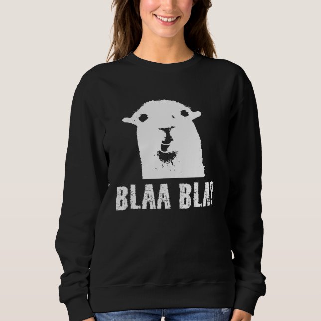 Sudadera Llama Divertido Bla Blaa (Anverso)