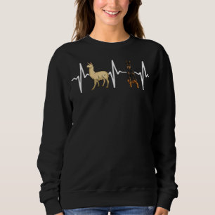 Sudadera Llama Doberman Pinscher Heartbeat Dog