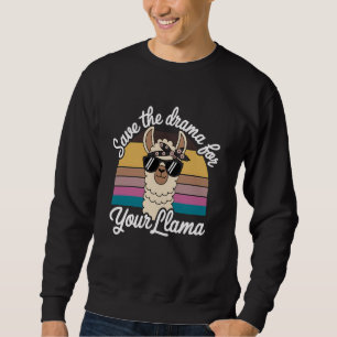 Sudadera Llama Drama Alpaca Amante de los Animales Divertid