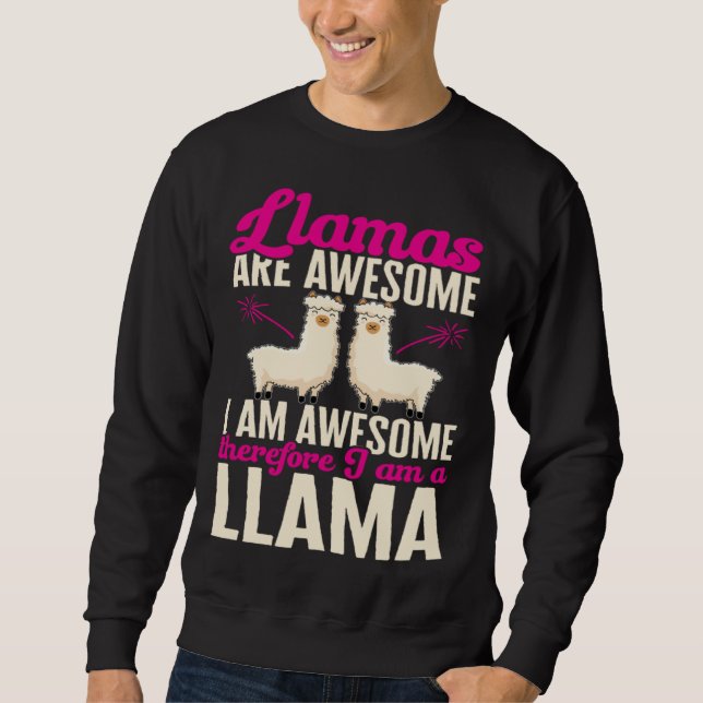 Sudadera Llama Farm Animals Llamas are Awesome (Anverso)