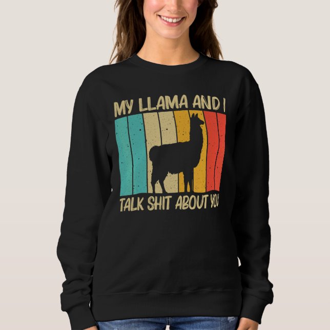 Sudadera Llama For Men Women Alpaca Farming Zookeeper Peruv (Anverso)