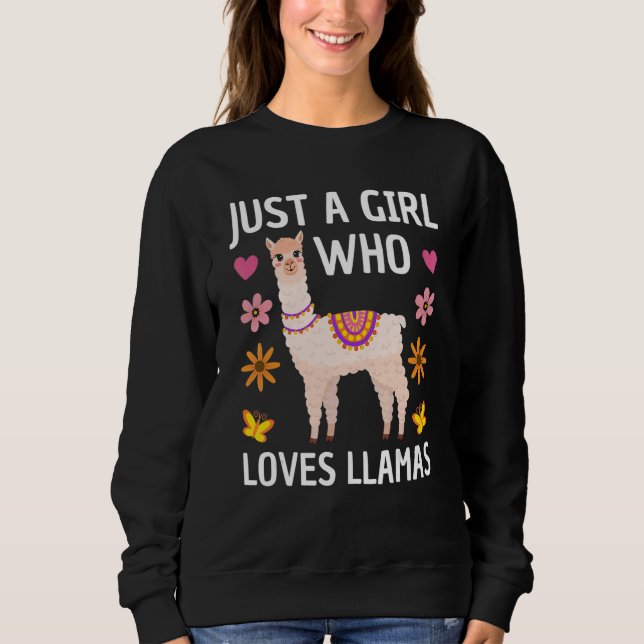 Sudadera Llama For Women Girls Llama  Farm Animal (Anverso)