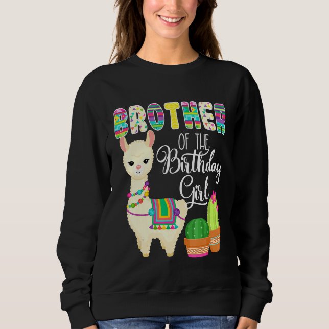 Sudadera Llama Hermano De Cumpleaños De La Granja Chica De  (Anverso)