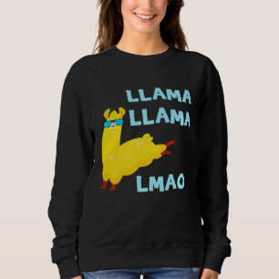 Sudadera Llama LMAO Saltando Aletas de Sol de Alpaca