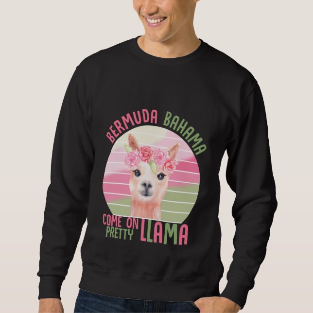 Sudadera Llama Retro Lindo (Anverso)
